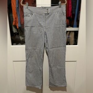 W by Worth Navy and White Striped Pants